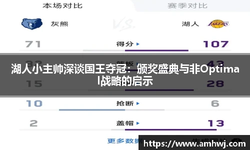 湖人小主帅深谈国王夺冠：颁奖盛典与非Optimal战略的启示